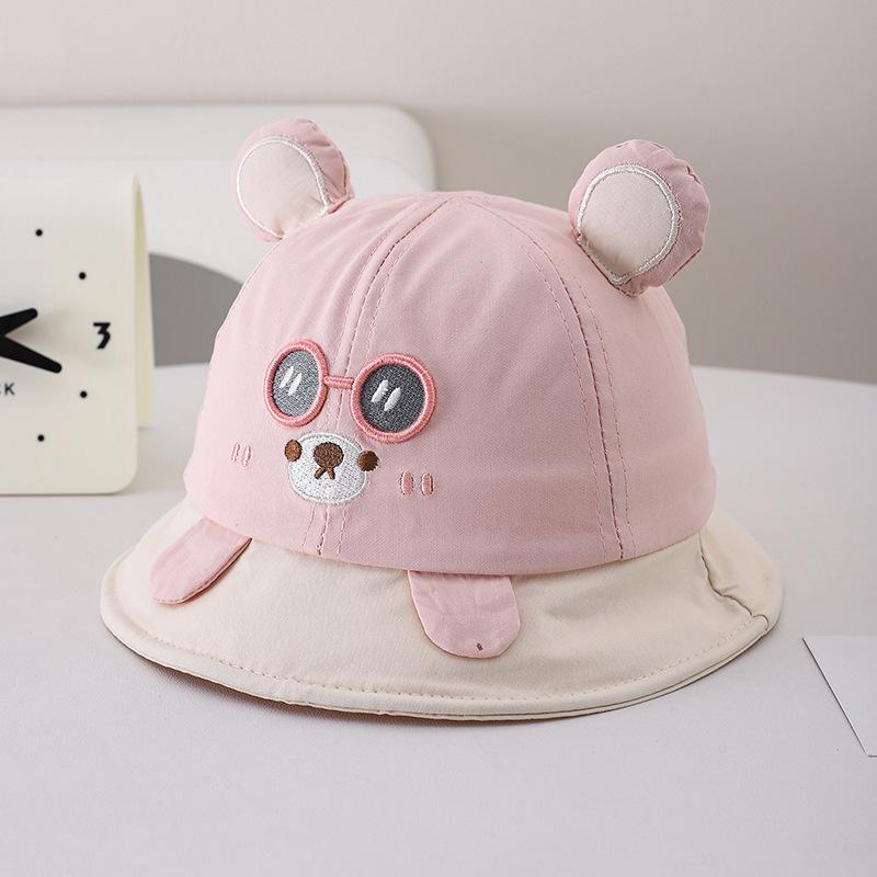Korean-Style Cute Bear Bucket Hat - Adorable Sun Protection for Kids