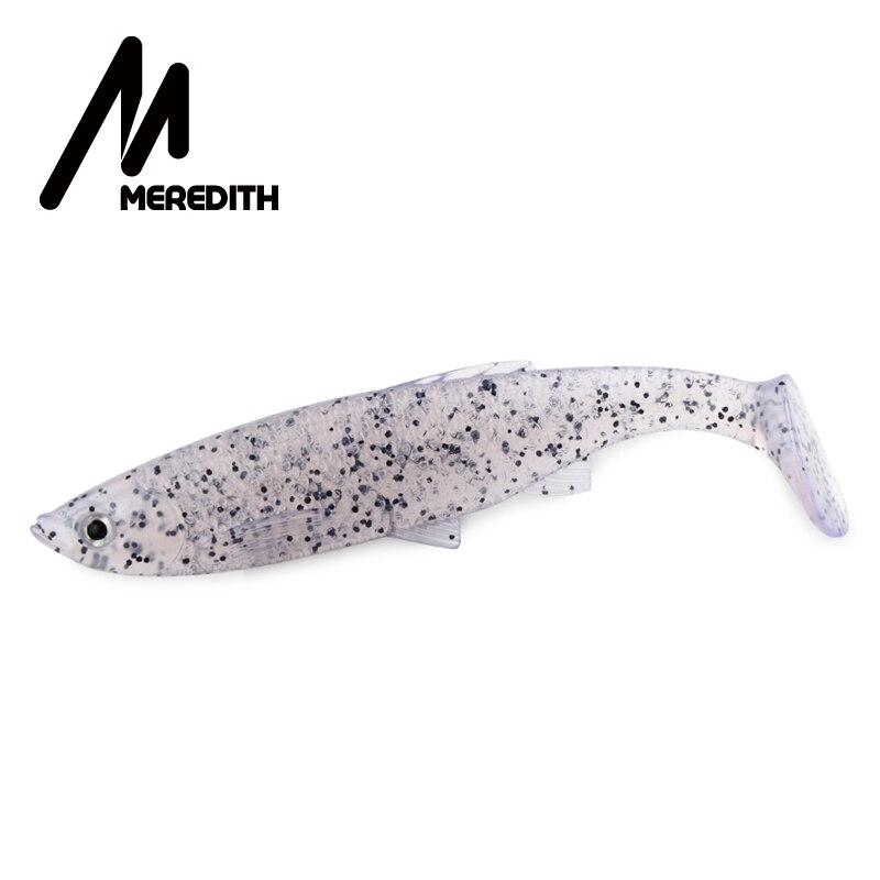 MEREDITH 4.73" Bleak Paddle Tail 14.5g 4pcs 120mm Fishing Soft Lures 3D Eyes T Tail Artificial Bait Plastic Pike Fishing Lures