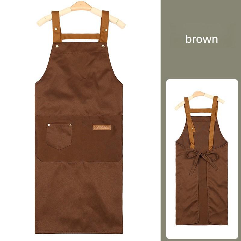 1pcs Waterproof Oil-Resistant Apron Home Kitchen Cooking Apron Workwear for Restaurant/Coffee/Milk Tea Shop
