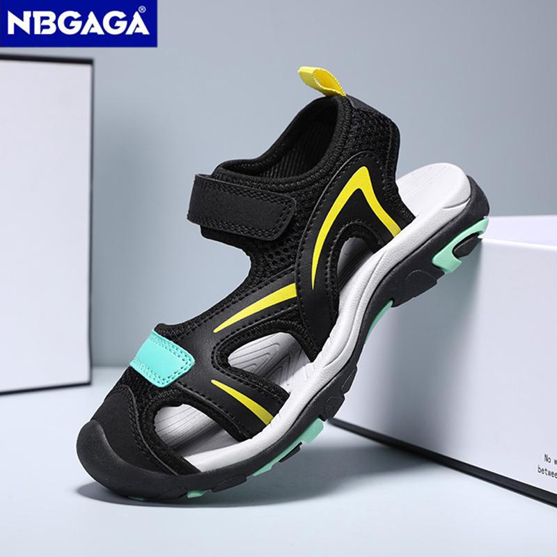 Summer Beach Water Children Sandals Outdoor Non-slip Soft Bottom Shading Leather Boys Comfortable Walking Sandials