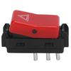 Warning Flasher Switch, Warning Hazard Light Emergency Flasher Switch 1248200110 Red Replacement for W124 W201 W202