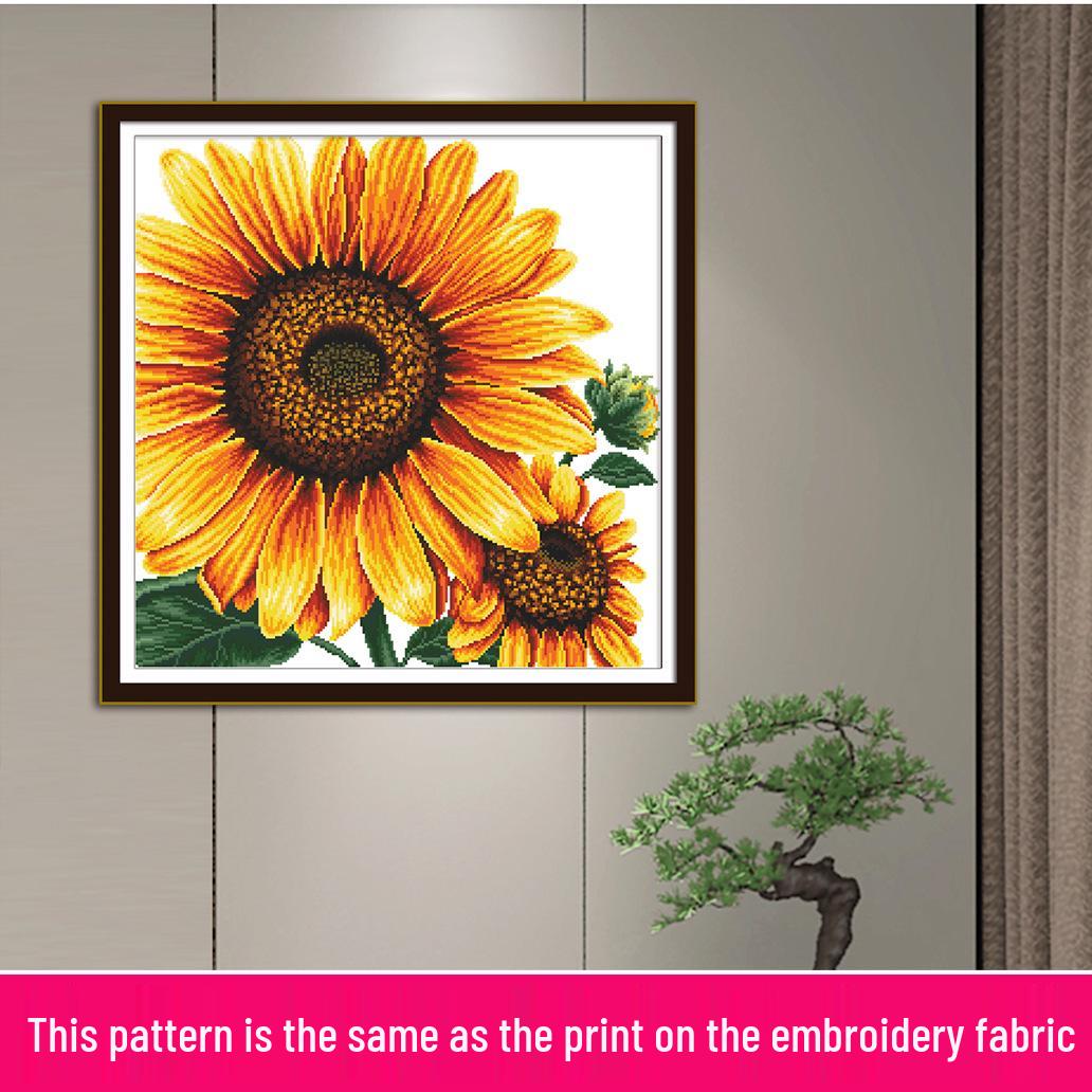 

Алмазная живопись подсолнухи пейзаж сделай сам вышивка настенное украшение для декора гостиной 11CT Medium Grid/59x59cm/3-Strand/Bare Package