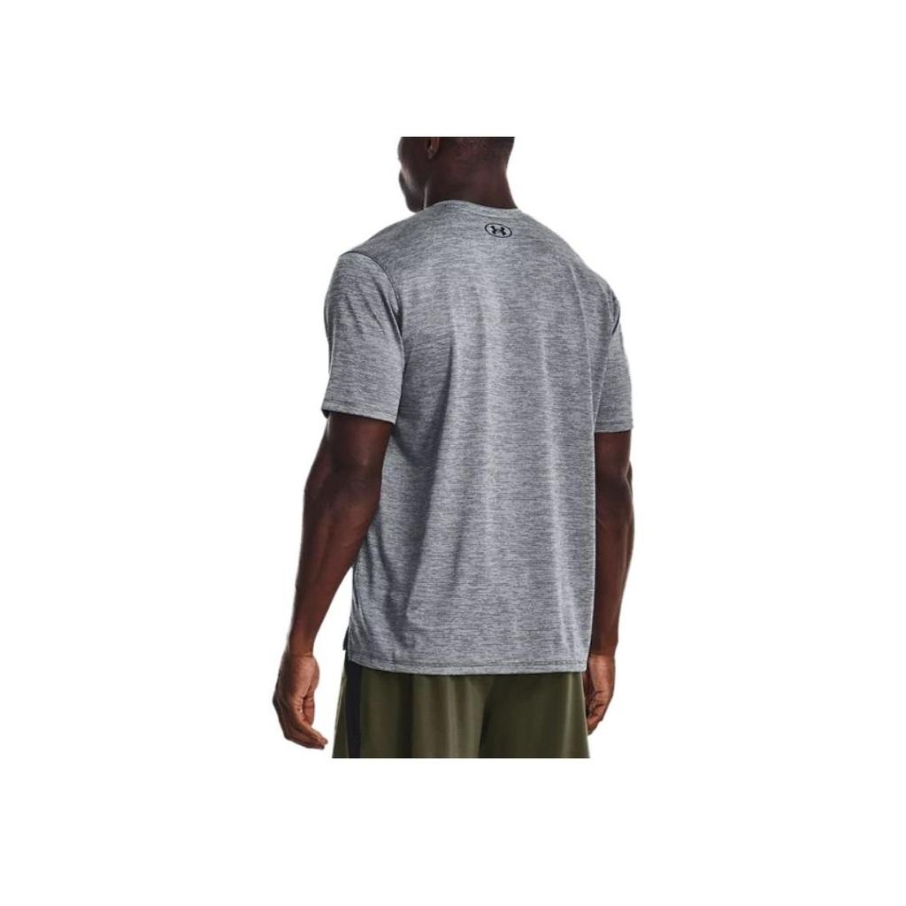 Under Armour Solid Color Crew Neck Pullover Logo Print Short Sleeve T-Shirt Men T-Shirts Asphalt-Gray 1376791-012