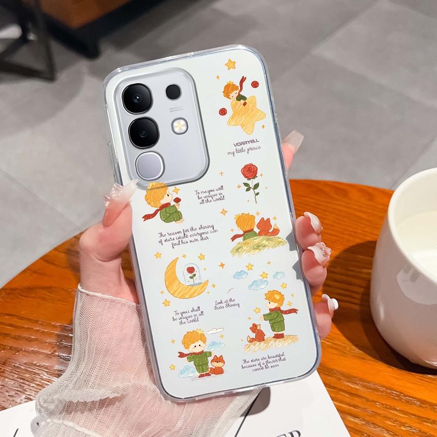 Dla Vivo Y29 Y29s Y28 Y27 Y22 Y21a Y21e Y20a Y20i Przezroczyste Etui na Telefon TPU Tajemniczy Orientalny Wzór Smoka Miękkie Silikonowe Antypoślizgowe Etui Dla Vivo Shell