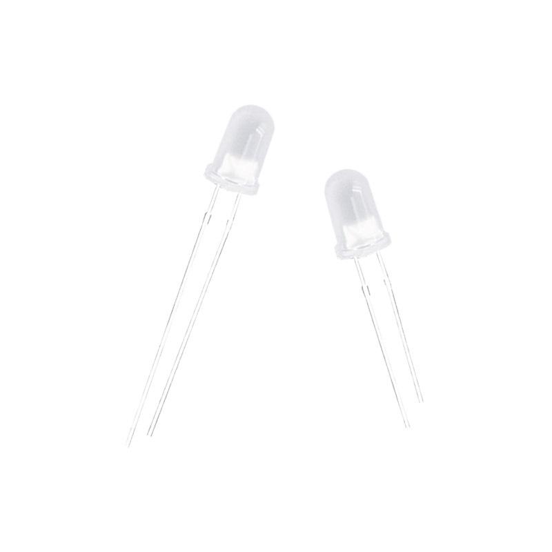 5mm Foggy Round Head LED Lamp Beads - White, Red, Yellow, Blue, Green - High Brightness Direct Plug