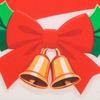 New Christmas cane candy stripe print sponge hat bell bow print Christmas clothing