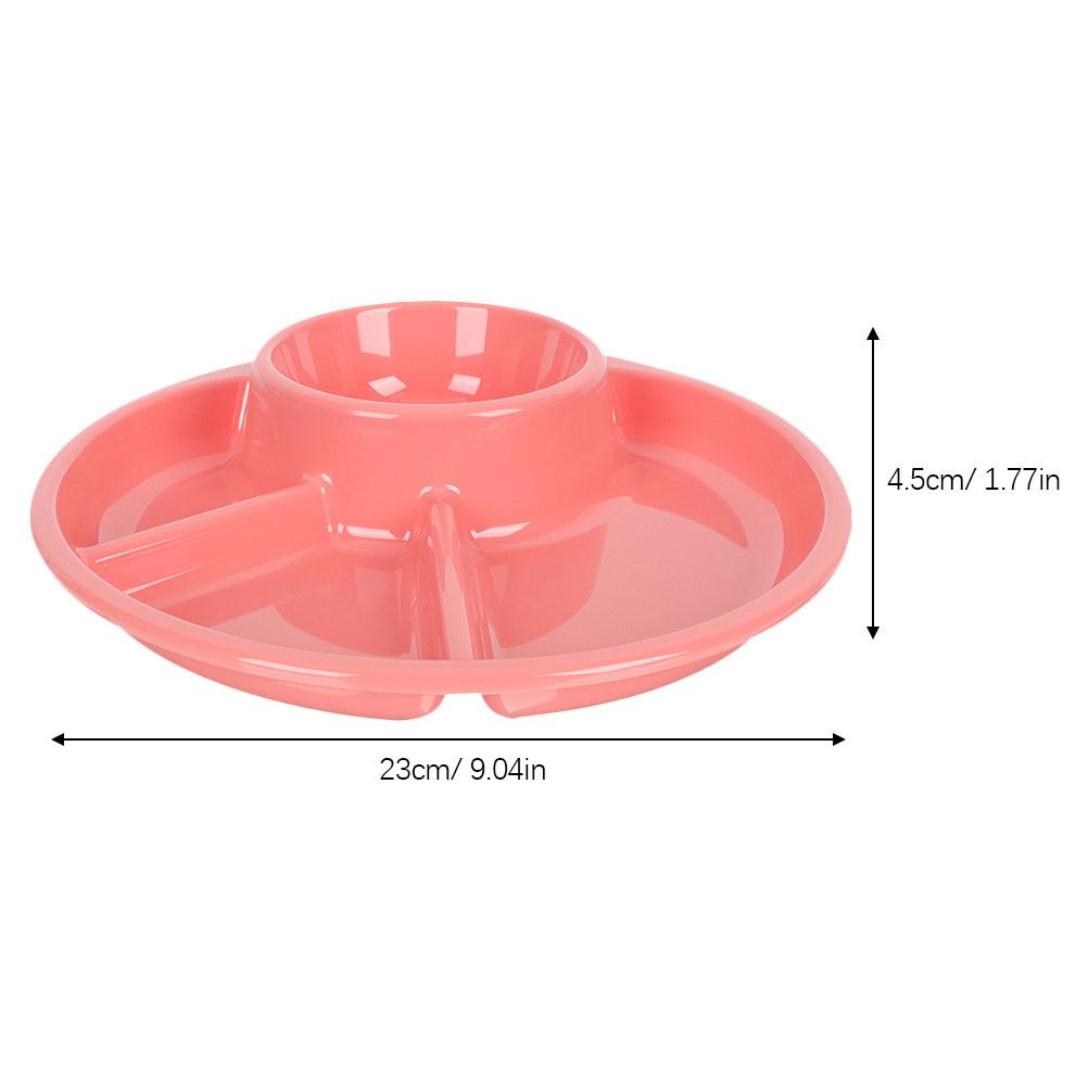 2Pcs Safe Bpa Free Plastic Divided Food Plate Compartment Tray for Meal Prep Diet Management Snack Serving Salad Pasta Noodle