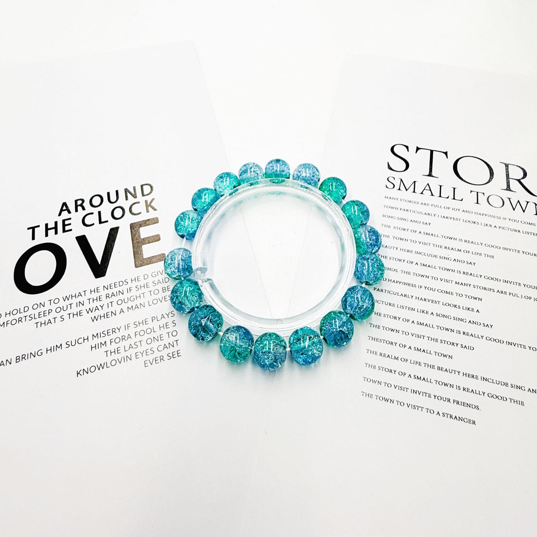 Women s Explosion Glass Beads Bracelet, Finger-Friendly Student Accessory, Beaded Bracelet, Cross-Border Gift