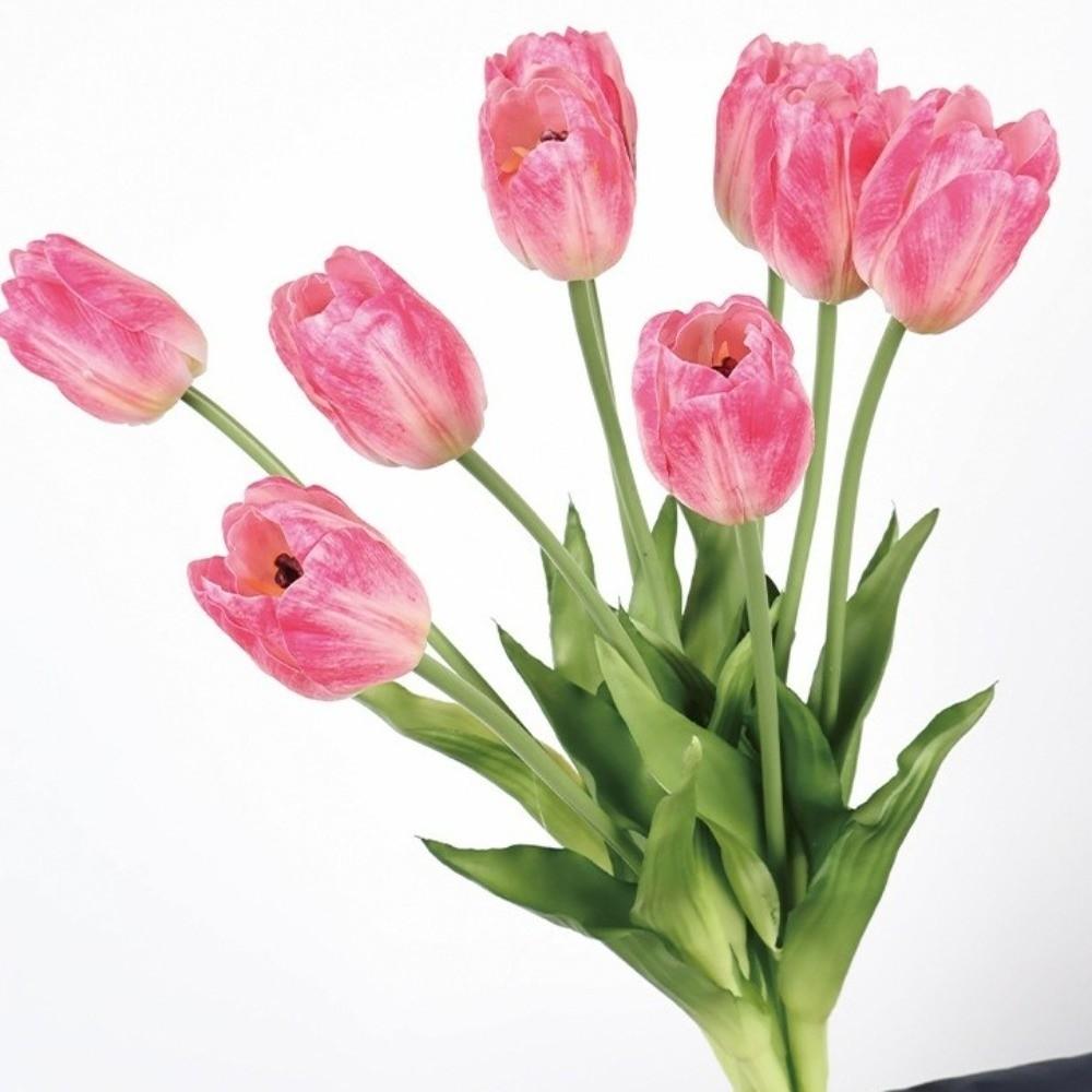 Fiori di Tulipano Simulati Realistici di Alta Gamma Design Portatile Tulipano Pappagallo Fiore di Tulipano Finto Composizione Floreale Tulipano al Tatto Reale