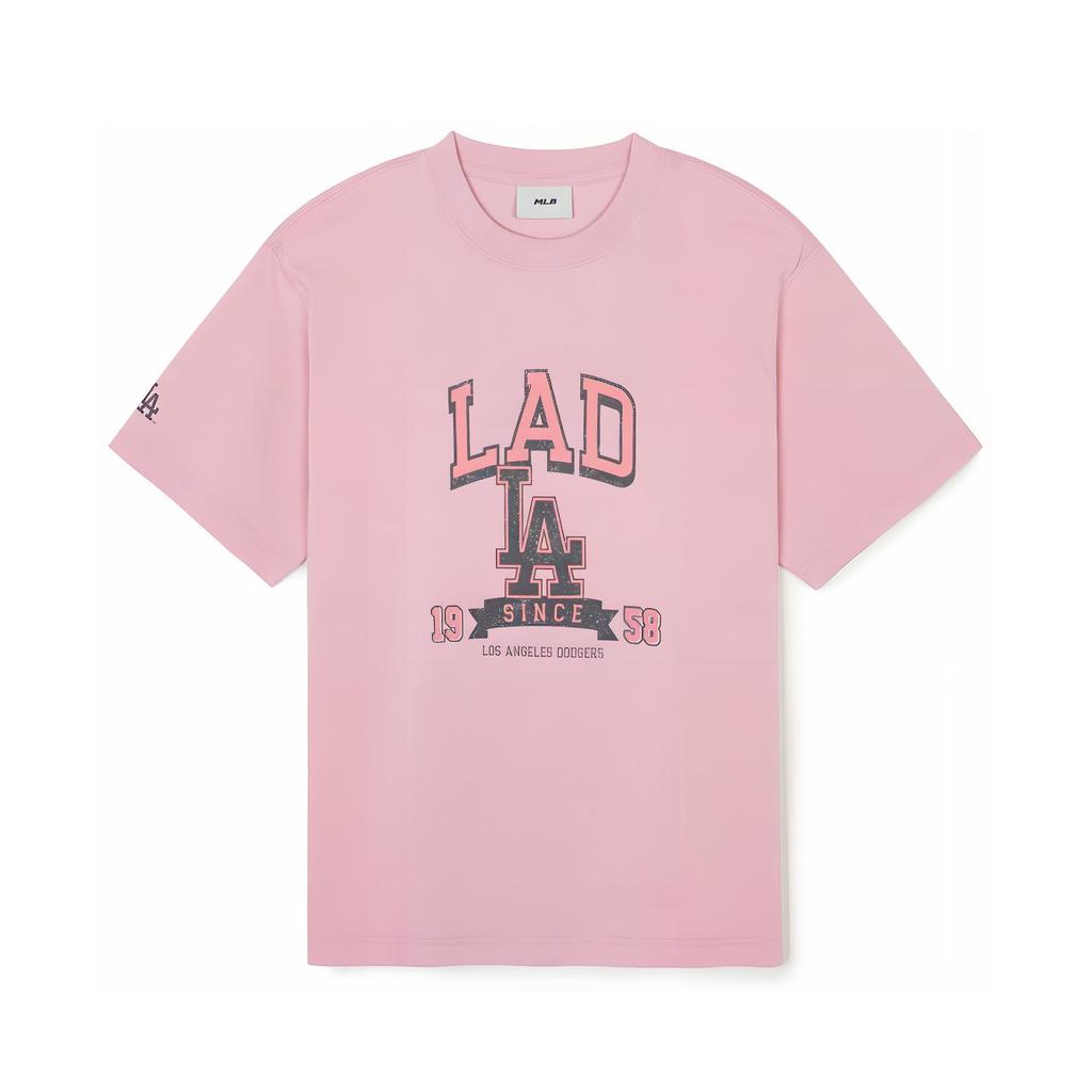 New MLB Los Angeles Dodgers T Shirts Unisex Pink 3ATSN0343-07PKM