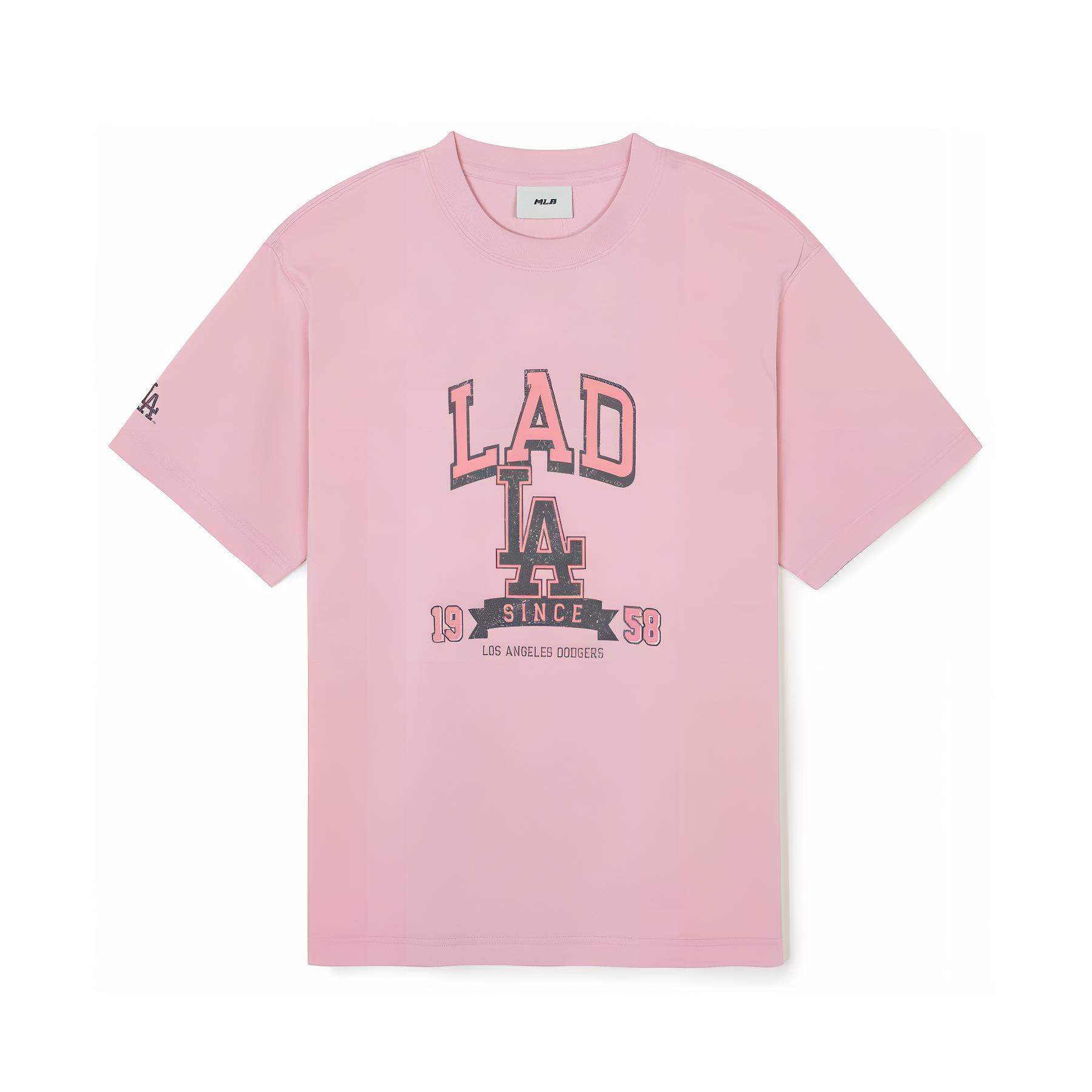 

New MLB Los Angeles Dodgers T Shirts Unisex Pink 3ATSN0343-07PKM M