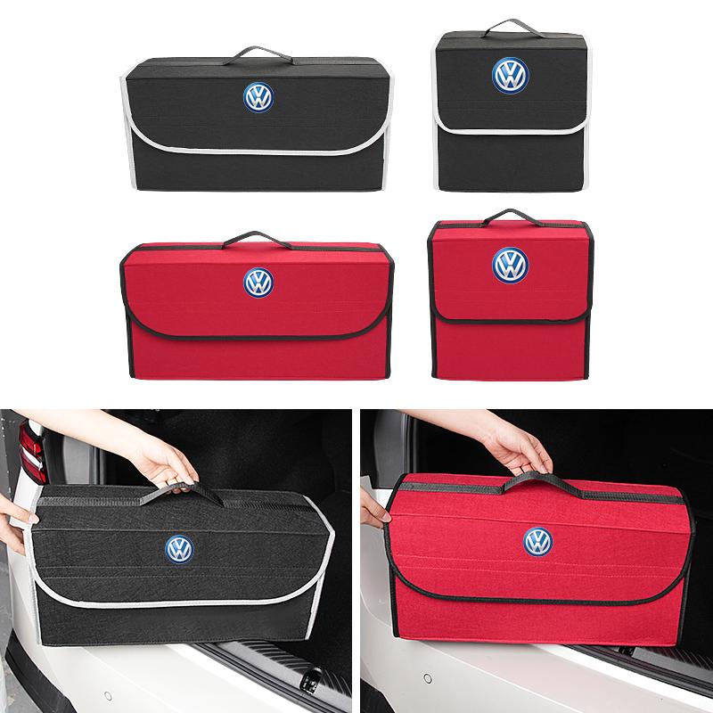PET1 Car Trunk Felt Stowing Storage Tool Large Capacity Portable For VW GTI Polo Passat Scirocco Golf Tiguan Jetta T-ROC Touareg