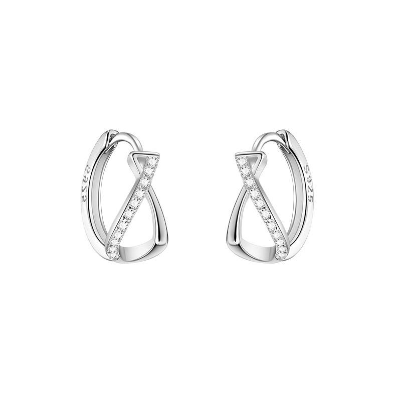 Niche Cross Geometric Earrings Simple Versatile Design Girls' Girlfriend Gift Trendy Elegant Lady's Accessories Classic Casual Jewelry