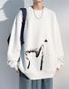 Bligo Long Sleeve Plus Size Stylish Drop Shoulder Loose Solid Oversized Cat Men's Sweatshirt, Hoodie, Pullover, Lightweight, Popular, Fit, Color,