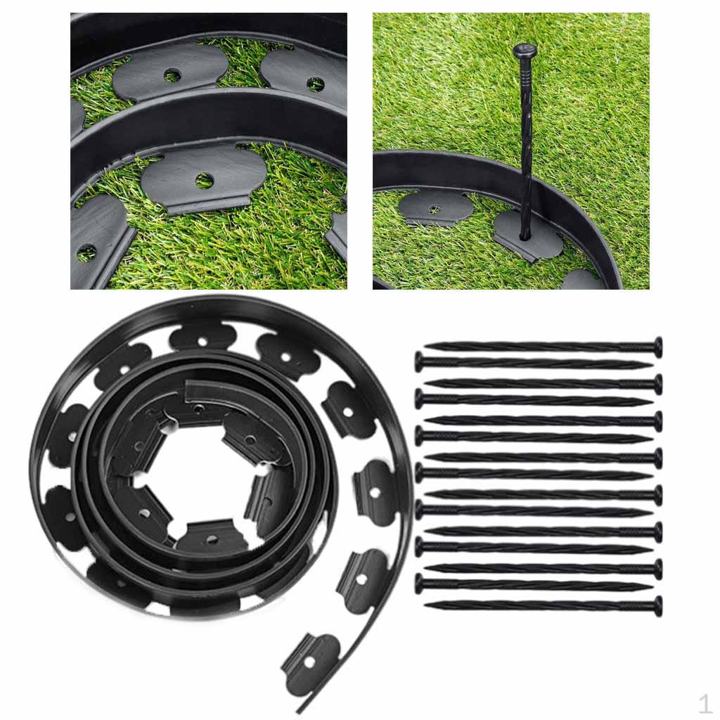 

5M Гибкая пластиковая окантовка сада для газона без раскопок, набор для ландшафтного дизайна и