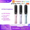 Portable Electric Dual-Purpose LCD Display Straightener Curly Hair Comb Ceramic Negative Ion Household Use