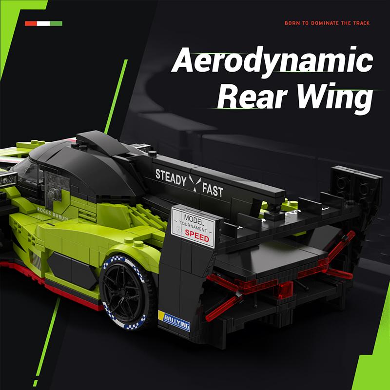 Eikee MOC City Flacără Mașină de Curse Model Blocuri de Construcție 16 Grile Vehicul Sport Cărămizi Jucărie pentru Copii Cadou Festival