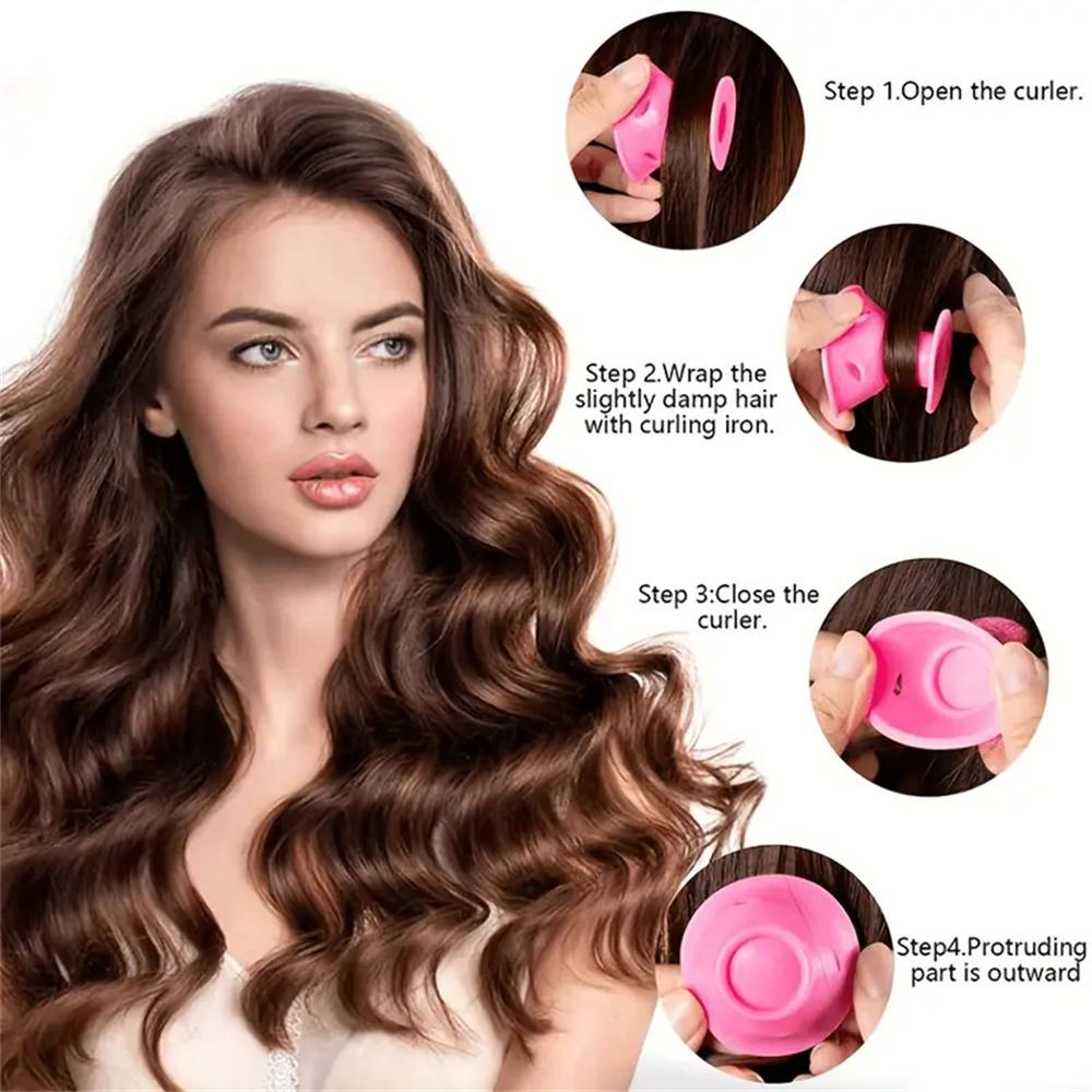 10/20pcs Mushroom Hair Curlers Soft Gentle Hair Care Rollers Non-Slip Silicone Wave Formers for Easy DIY Styling Curling Tools