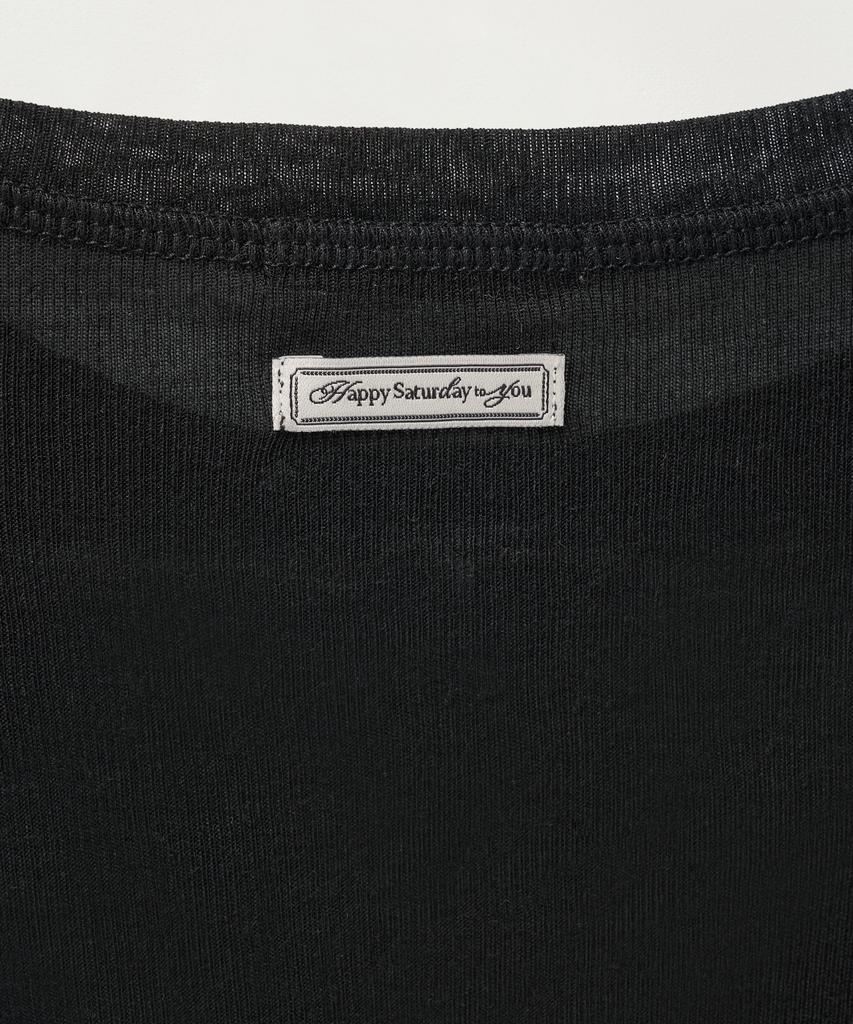 Seteo (W) Slim Fit Layered Long Sleeve Black