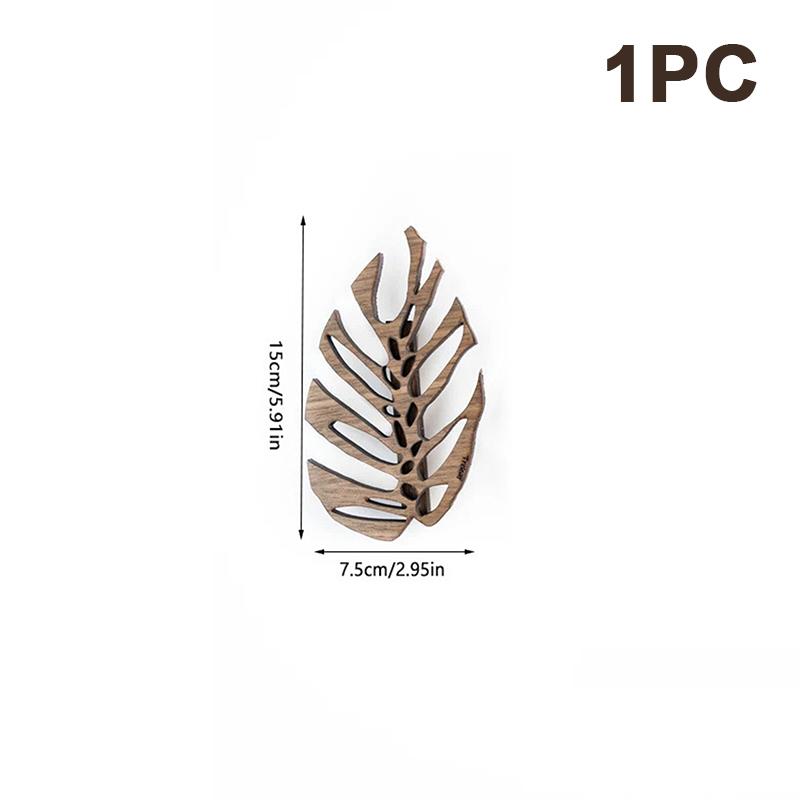 

1/3pcs Wooden Climbing Plant Wall Clip Monstera Leaves Shape Vine Bracket Fixed Buckle Traction Holder Garden Plants Support