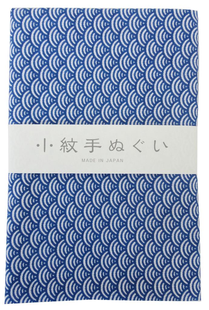 Miyamoto Komon Tenugui hand Seigaiha 33 x 90 cm 33220 (Japanese towel) - (wave pattern) - -