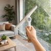Wooden Handle Glass Wiper Soft Silicone Scraping Scraper Rotating Window Squeegee  Car Glass