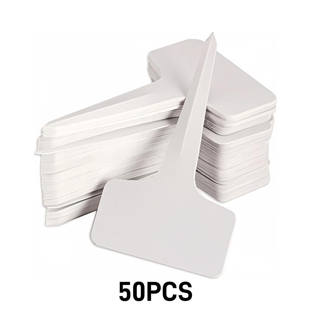 50-200PCS T-shaped Plant Labels PVC Waterproof Nursery Garden Plant Labels Reusable Wooden Stake Labels Potted Plant Markers