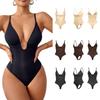 Women's Deep V-Neck Waist-Cinching Sexy Thong Bodysuit
