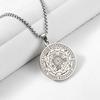 Men's Stainless Steel Necklace with Seven Archangels Magic Circle Pendant