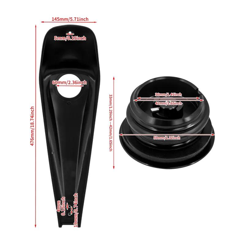 Motorcycle Dash Fuel Tank Console Trim Oil Gas Tank Cover Cap For Harley Touring Road Electra Street Glide Ultra CVO 2008-2023