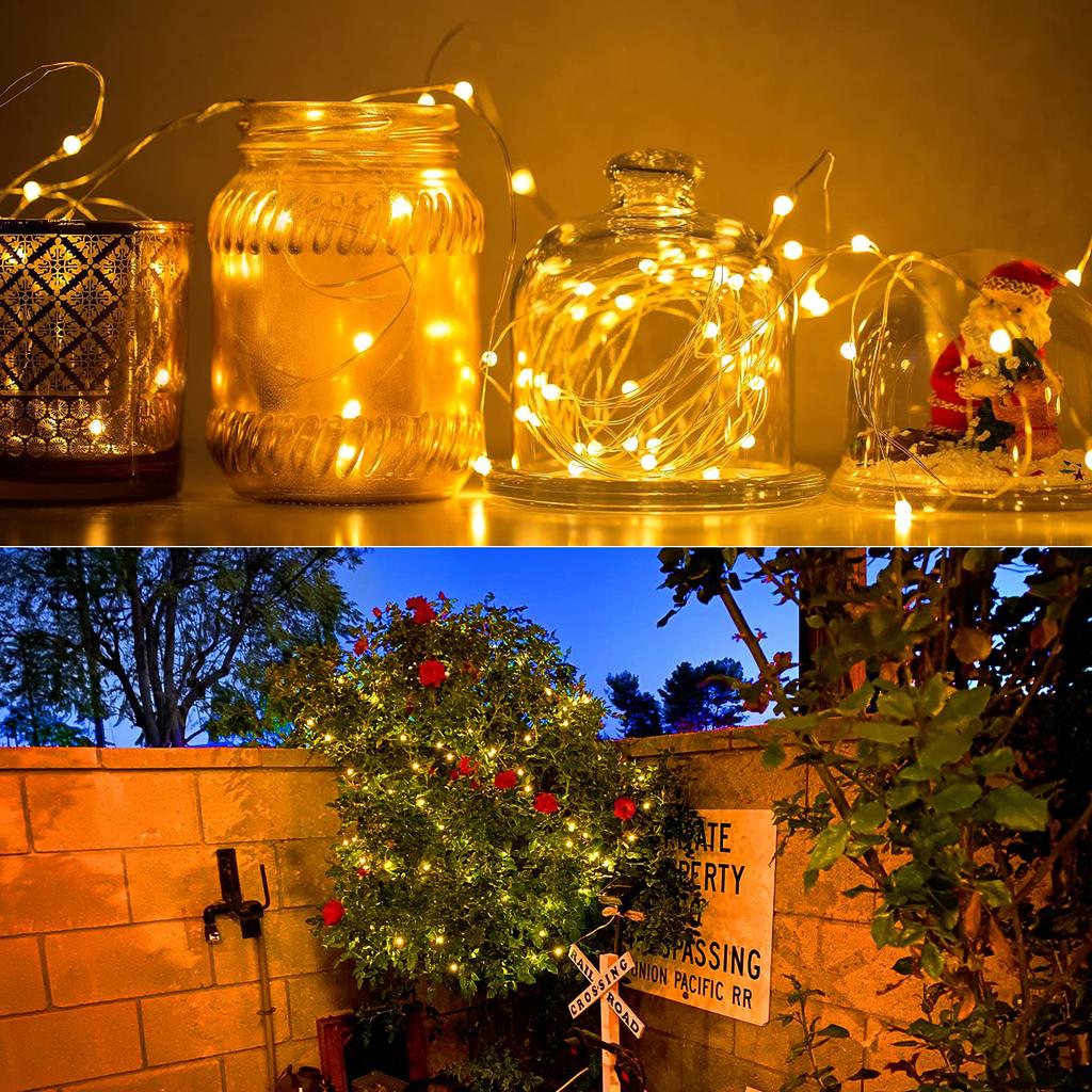Large Beads LED Solar String Christmas Tree Super 200 8 Lighting Automatic Nighttime IP65 LED Fairy Stylish Outdoor Solar Lights for New School and