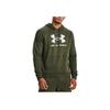 Under Armour Rival Fleece Letter Print Raglan Hoodie Men hoodies Green 1379758-390