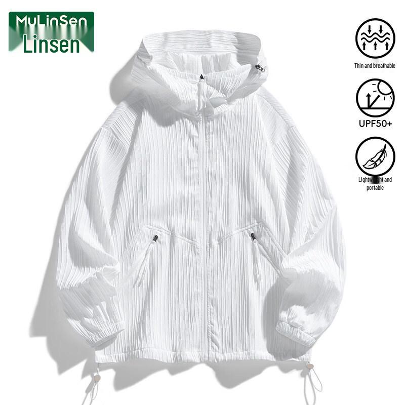 MULINSEN Women s UPF50+ Vertical Stripe Sun Protection Jacket XS