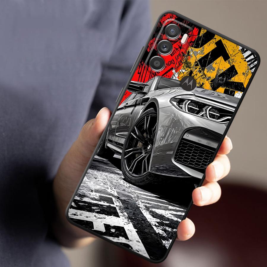 Case for Motorola Moto G71 G32 G22 Edge40 Edge 20 Pro 30 Lite G53 G30 G50 G51 G73 G60s G52 Phone Cover JDM Sport Car