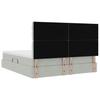Storage Bed with Mattress Light Grey 200 x 200 cm Velvet
