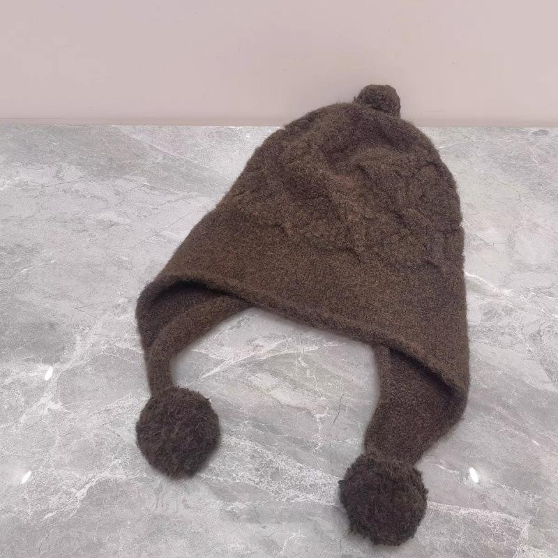 Męskie i damskie jesienno-zimowe nowe modne czapki urocze ciepłe dziergane czapki na uszy wełniane z domieszką wełny odmładzające żakardowe czapki wełniane