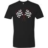 Camiseta Hot Rod Tee Nostalgia Gás Óleo Corrida de Arrasto Bandeiras de Corrida Vencedor