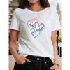 European Size Plus-size Women'S T-shirt - Faith Love Hope Letter Print | Casual Short-Sleeved Round-Neck Sweatshirt, Elegant and Romantic Top