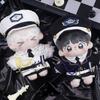 niannyyhouse Plush Clothes Set (10cm-15cm) - Hat, Coat, Shirt, Pants, Tie, Belt, Black and White Uniform Set (Black)