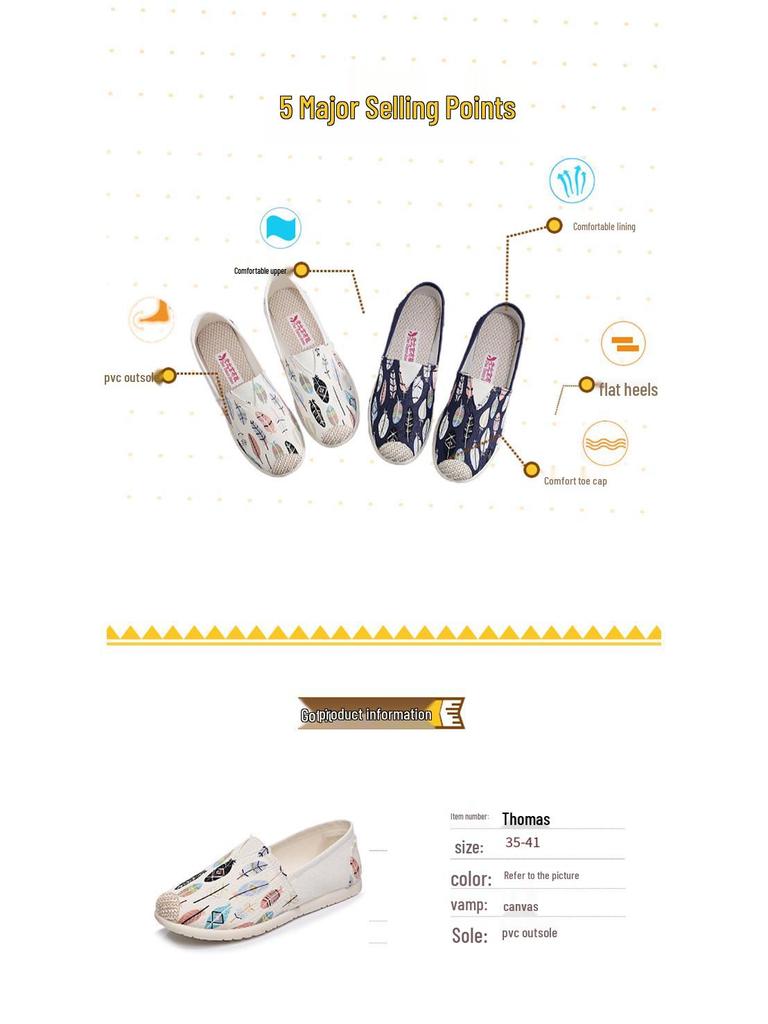 Women's Slip-On Anti-Slip Canvas Shoes - Soft Sole, Comfortable, Old Beijing Style