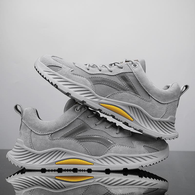 Neformální obuv Pravá kůže Prodyšná Pohodlná Síťovaná obuv Vysoká kvalita Protiskluzová Guma Volnočasová obuv Pánská Silná podrážka Tenisky