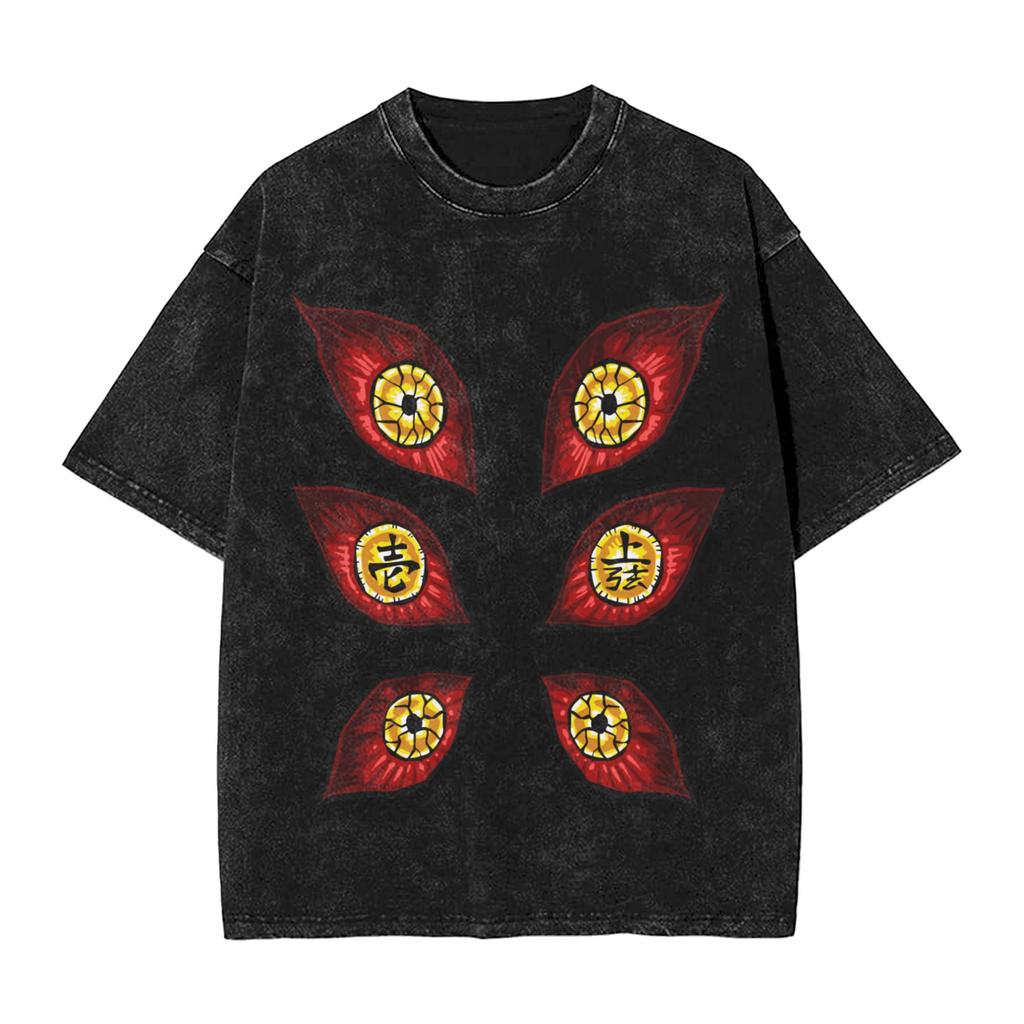 Demon Slayer Tokito Muichiro Mist Breathing Printed Tshirt Mens and Womens Washed Tshirt High Quality Vintage Cotton Tshirt