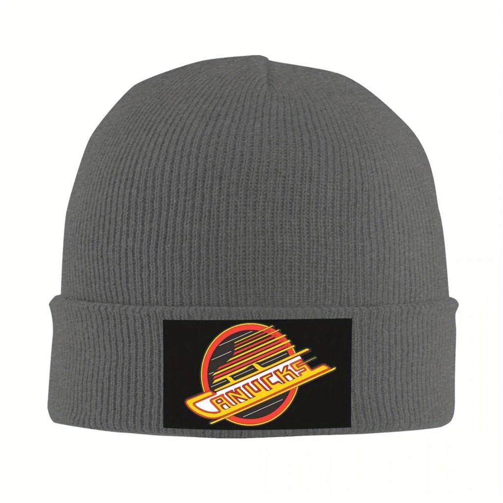 New Vancouver Hockey - Retro Canucks Skate Warm Knitted Cap Fashion Bonnet Hat Autumn Winter Outdoor Beanies Hats for Unisex Adu
