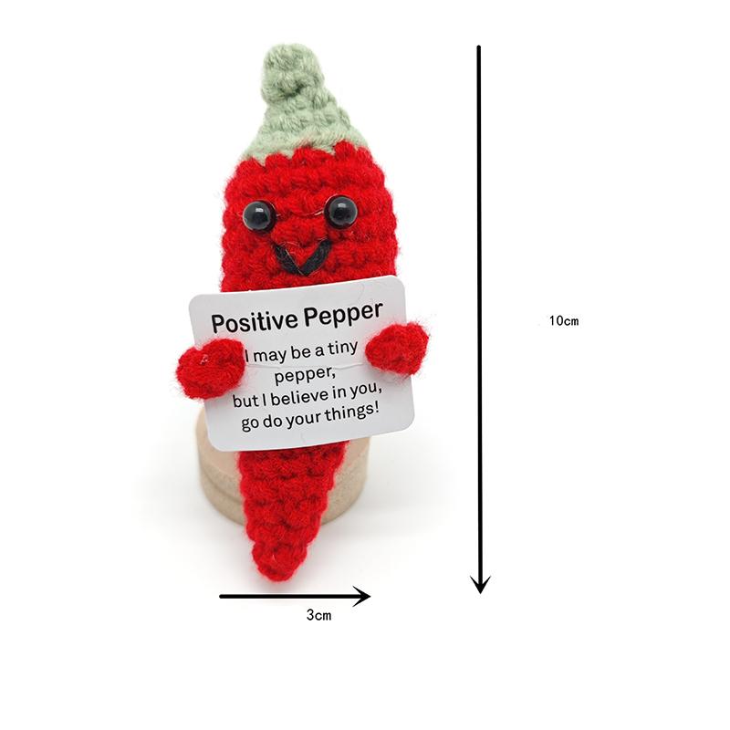 Cute Healing Handmade Weaving Pendant Funny Positive Energy Vegetable Fruit Doll Ornament Cartoon Decoration
