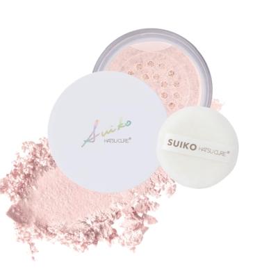 SUIKO Mineral Face Powder: Translucent, Rosy Glow, Polarized Pearly Luster, Moisturizing Essence Powder