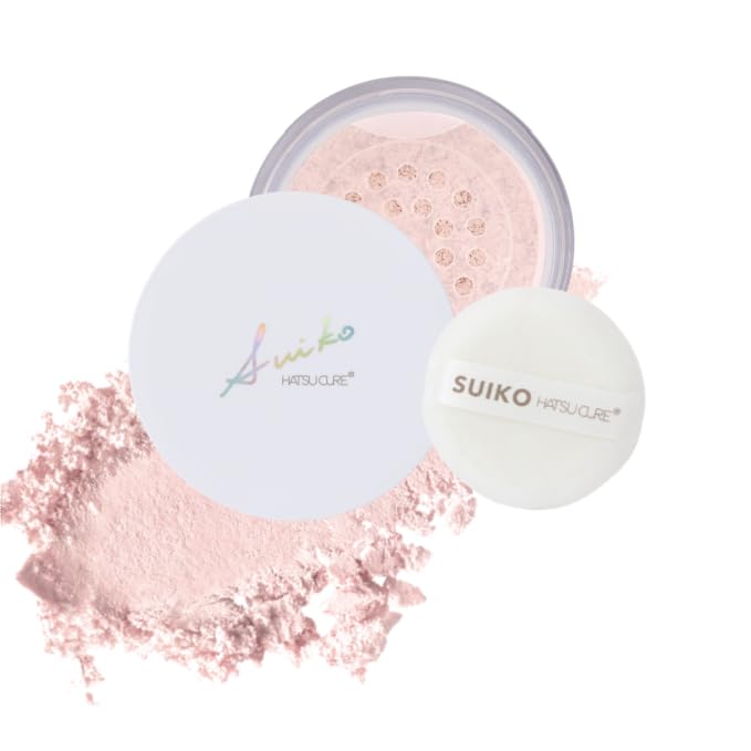 Минеральная пудра для лица SUIKO: Полупрозрачная, розоватое сияние, поляризующий жемчужный блеск, увлажняющая пудра-эссенция