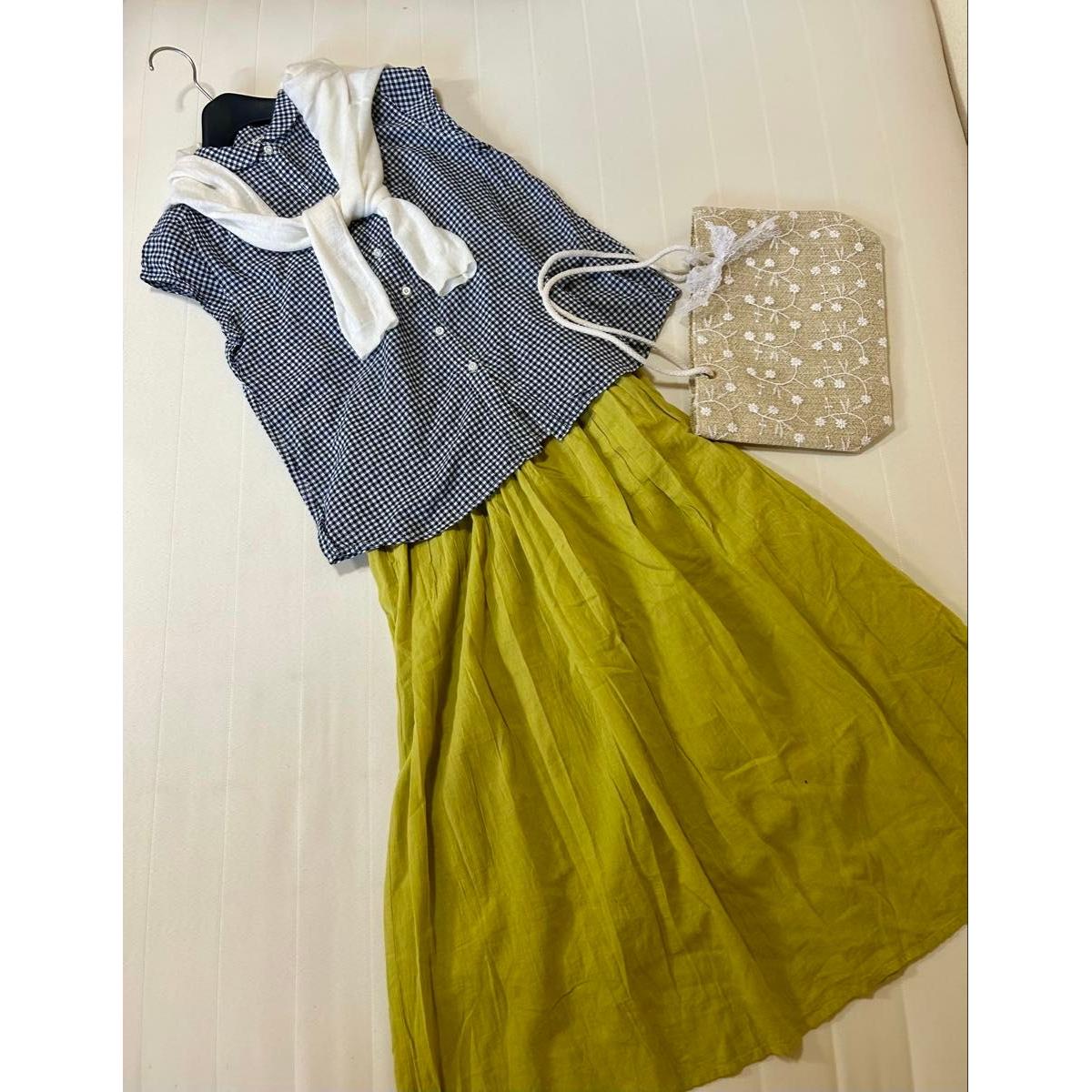 earth music&ecology and more3-piece set blouse & cardigan & skirt