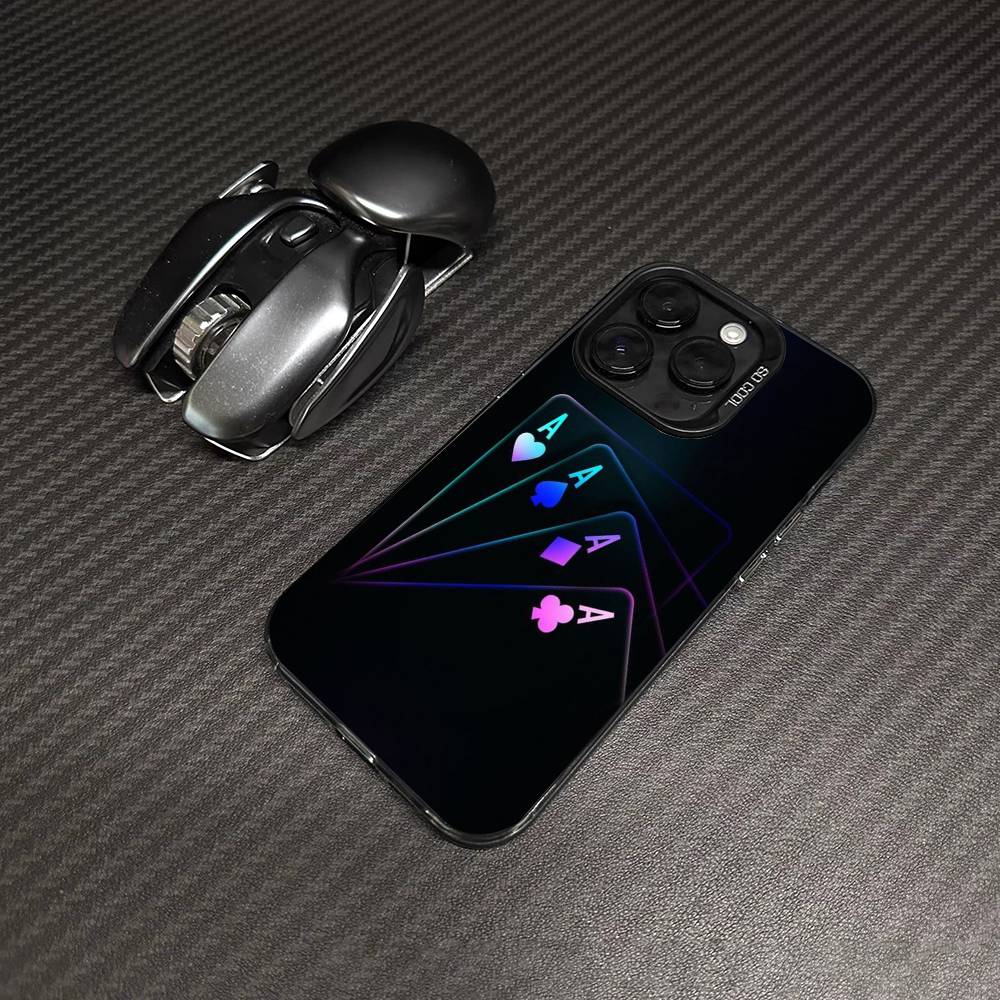 Poker Pattern Game Color Phone Case For IPhone 17 16 15 14 13 12 11 Pro Max Plus Pro Shell