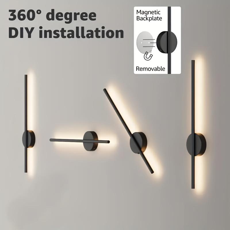 Battery Operated Wall Sconce Wireless LED Light 5v with Remote Control USB Rechargeable Wall Lights for Bedroom Living Room