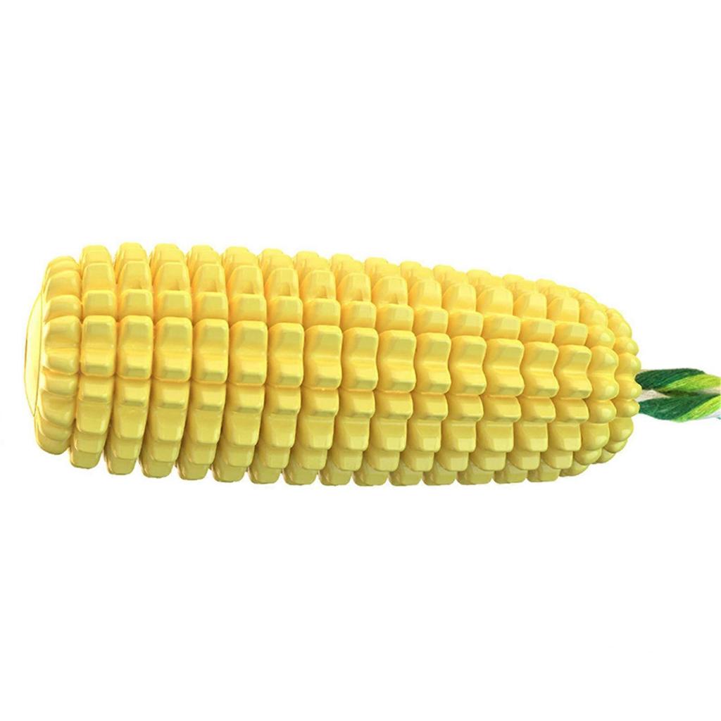 Soft Corn Shaped Dog Toy - Interactive Squeaky Teething Chew Toy for Small and Medium Pets, Anxiety Relief for Indoor and Outdoor Play Less